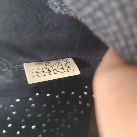 Toms Boots Womens 10 Deia Ankle Booties Blue Suede Side Zip Block Heels 10010981 - Picture 8 of 9